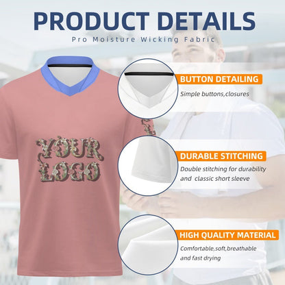 Custom V - Neck Men's Soccer Jersey – Team Name & Number Personalization - Sport - BuyEcEc
