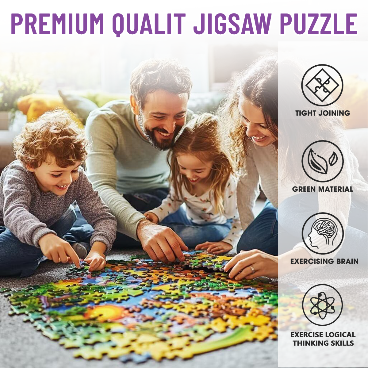 Custom Watercolor Wedding Photo Puzzle | Personalized Couple Jigsaw Puzzle - Jigsaw Puzzle - BuyEcEc