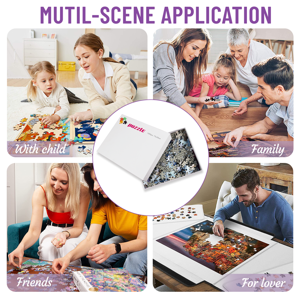 Custom Watercolor Wedding Photo Puzzle | Personalized Couple Jigsaw Puzzle - Jigsaw Puzzle - BuyEcEc