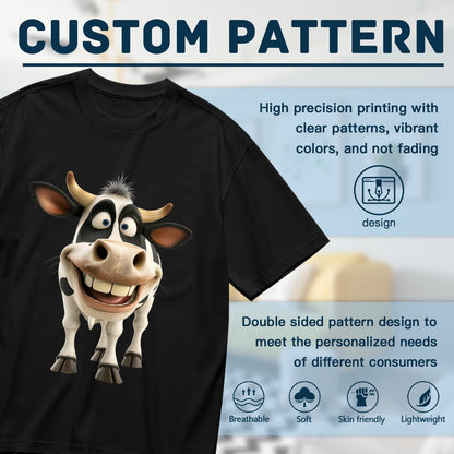 Cute & Custom Highland Cow T-Shirt for Men | Rustic Style (180g) - BuyEcEc