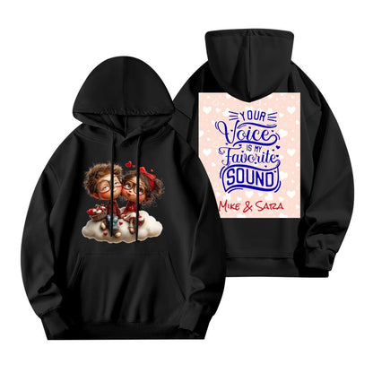 Cute Valentine Couple Hoodie | 280g Custom Quote | BuyEcEc - Hoodies - BuyEcEc