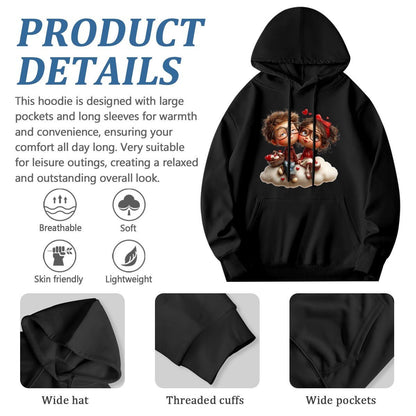 Cute Valentine Couple Hoodie | 280g Custom Quote | BuyEcEc - Hoodies - BuyEcEc
