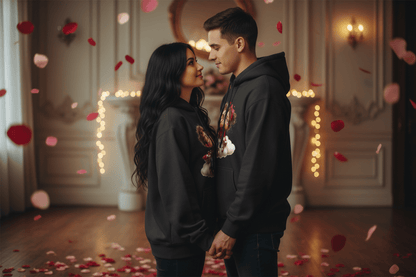 Cute Valentine Couple Hoodie | 280g Custom Quote | BuyEcEc - Hoodies - BuyEcEc