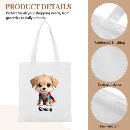 Dog Portrait Tote Bag for Dog Lovers | Personalized Canvas BagTote Bag Name Personalized - ToteBags - BuyEcEc