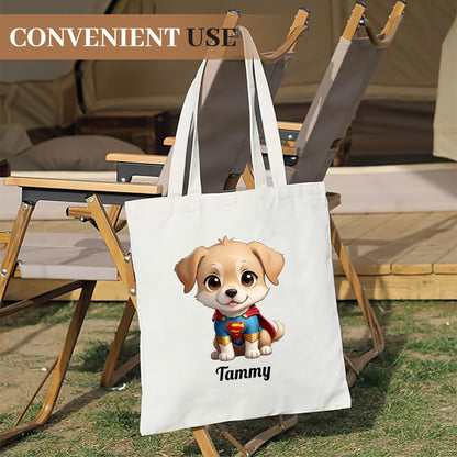 Dog Portrait Tote Bag for Dog Lovers | Personalized Canvas BagTote Bag Name Personalized - ToteBags - BuyEcEc