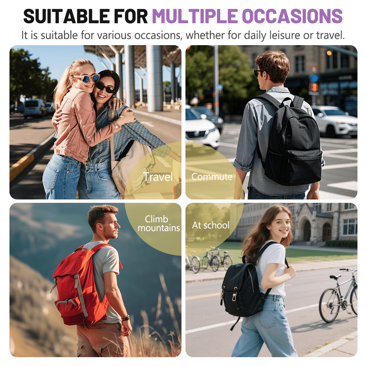 Double - Layer Backpack & Pencil Case Combo Set – Custom Design - Storage - BuyEcEc