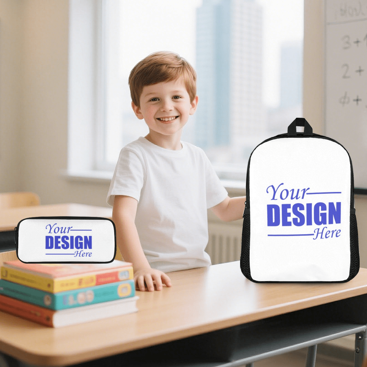 Double - Layer Backpack & Pencil Case Combo Set – Custom Design - Storage - BuyEcEc