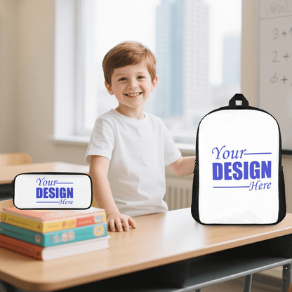 Double - Layer Backpack & Pencil Case Combo Set – Custom Design - Storage - BuyEcEc