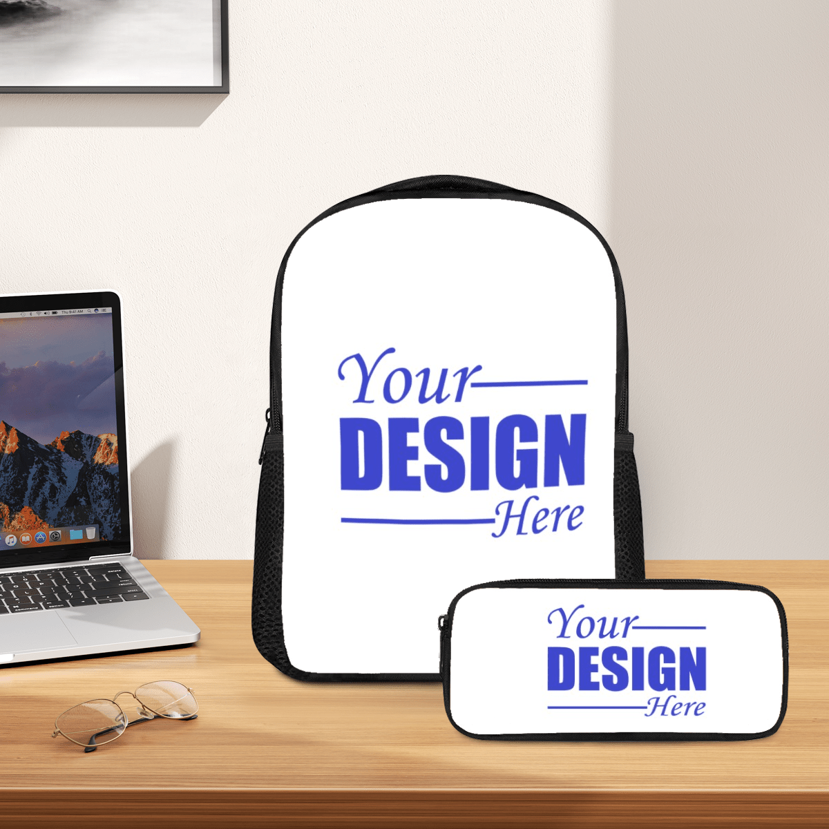 Double - Layer Backpack & Pencil Case Combo Set – Custom Design - Storage - BuyEcEc