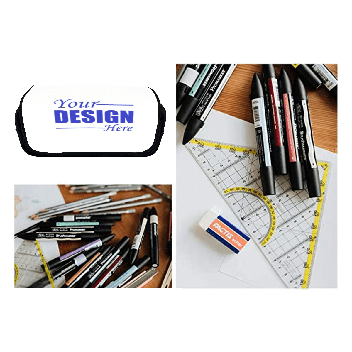 Double - Layer Flip Pencil Case – Custom Design - Storage - BuyEcEc