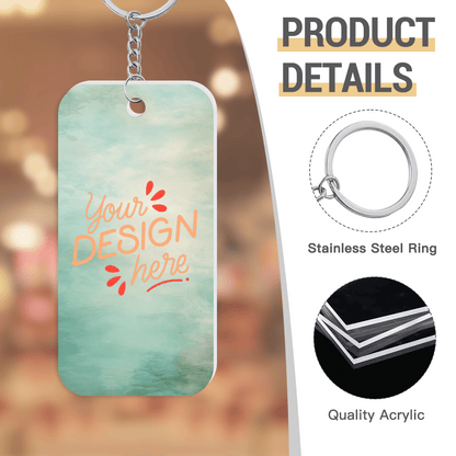 Double - Sided Acrylic Keychain Pendant - Gear - BuyEcEc