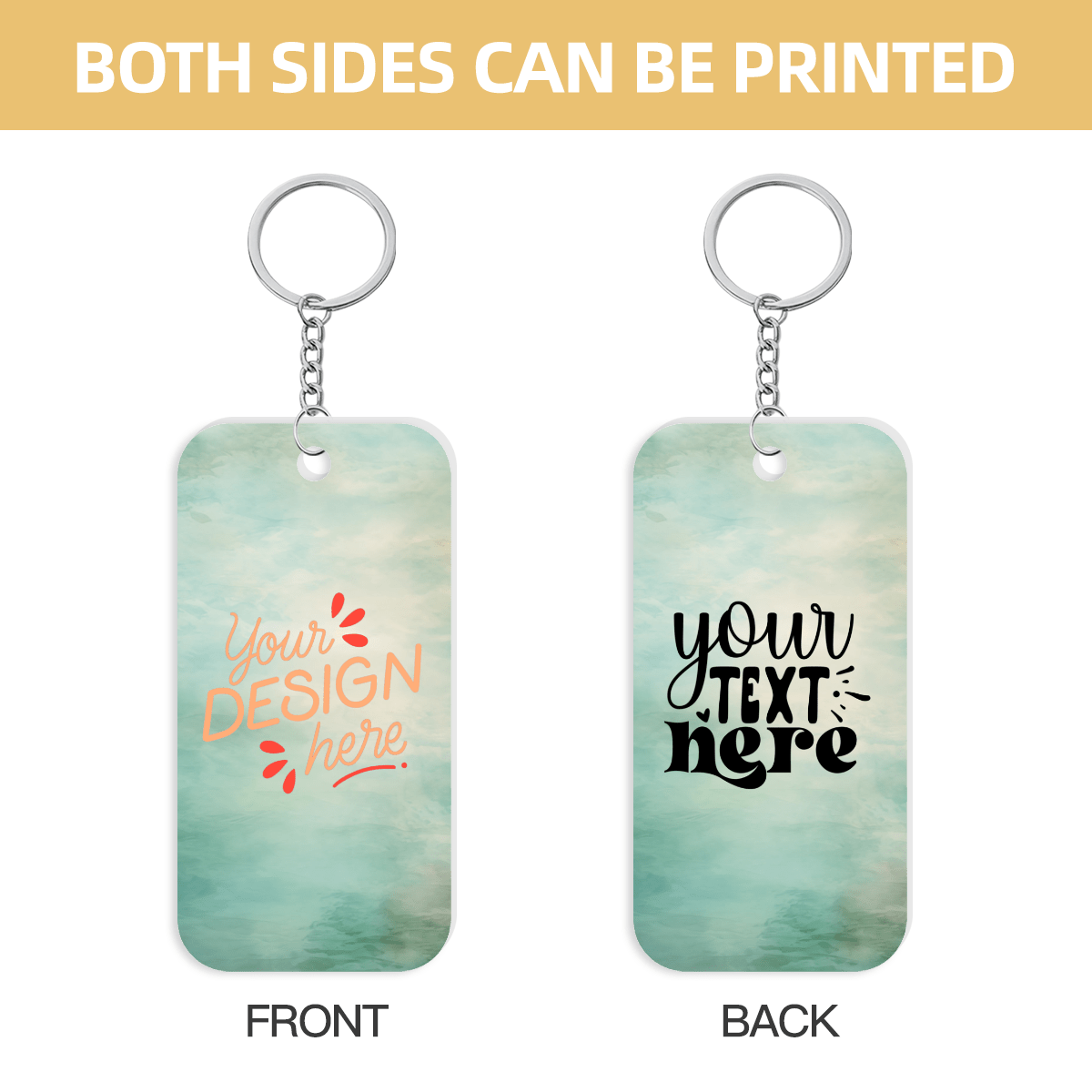 Double - Sided Acrylic Keychain Pendant - Gear - BuyEcEc