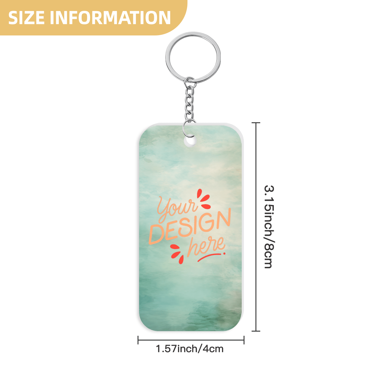 Double - Sided Acrylic Keychain Pendant - Gear - BuyEcEc