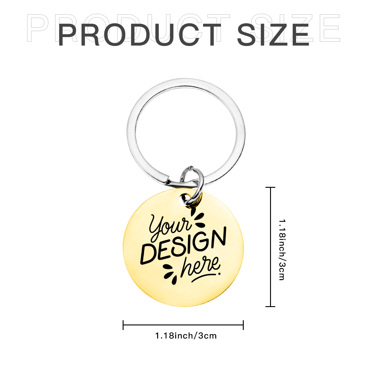 Double - Sided Laser Engraved Stainless Steel Keychain - Gear - BuyEcEc