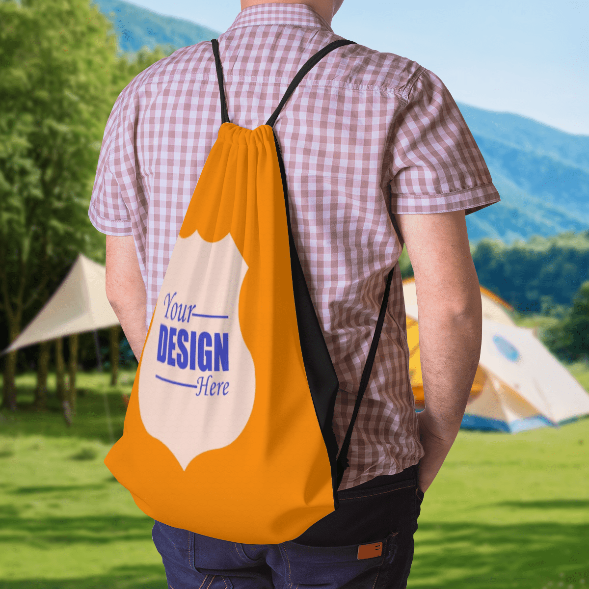 Drawstring Bag – Single - Side Custom Design - Storage - BuyEcEc