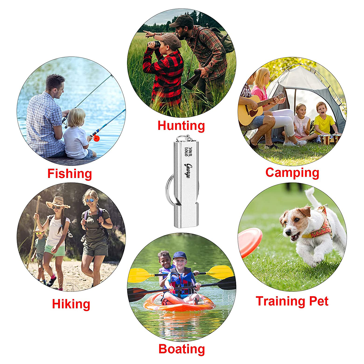 Field Rescue Whistle Aluminum Laser Engraving - BuyEcEc