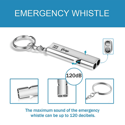 Field Rescue Whistle Aluminum Laser Engraving - BuyEcEc