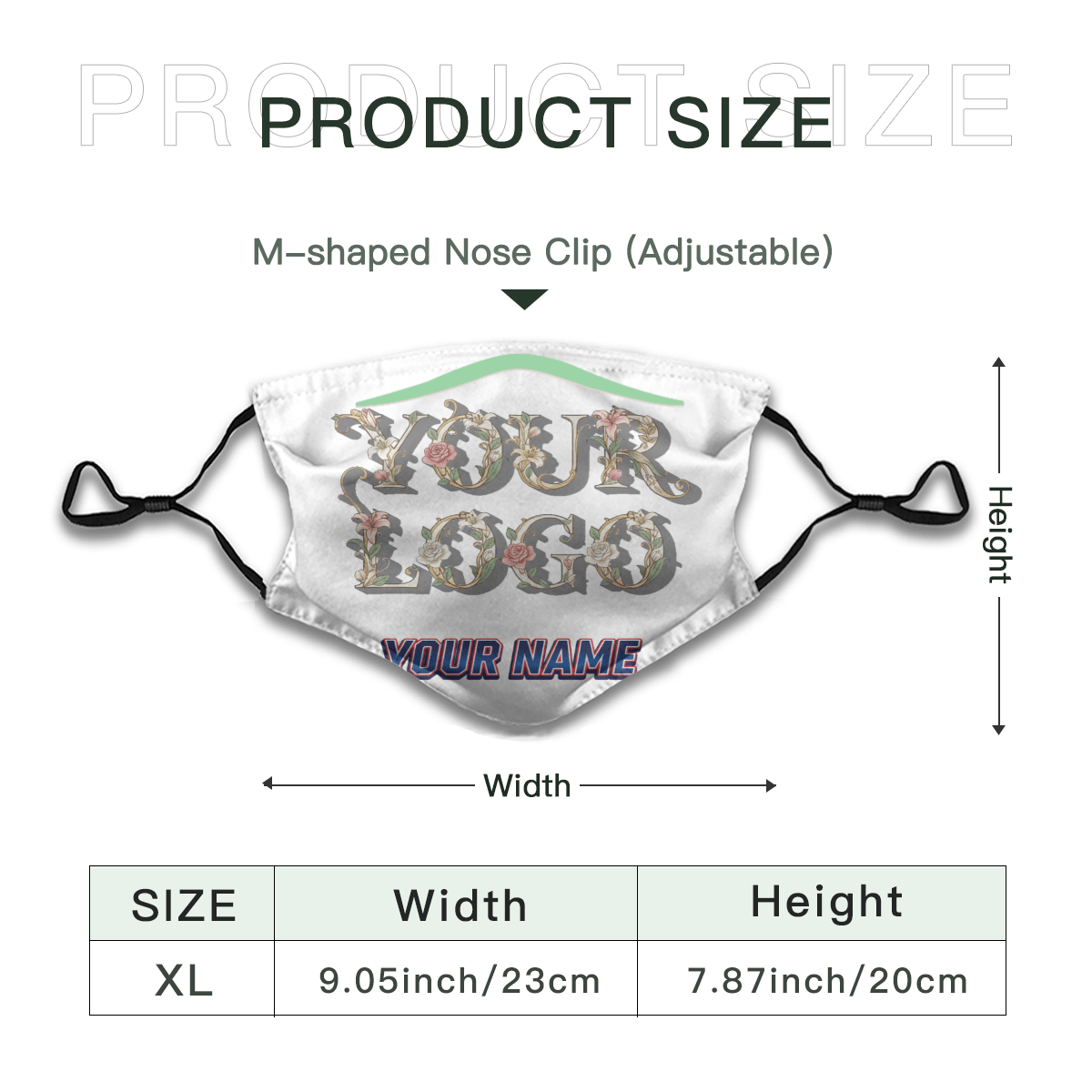 Filter Mask (XL, 23×20cm) - Face Mask - BuyEcEc