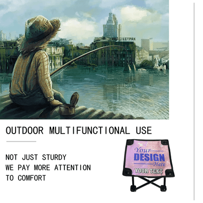 Folding Fishing Stool Oxford Heat Transfer - BuyEcEc