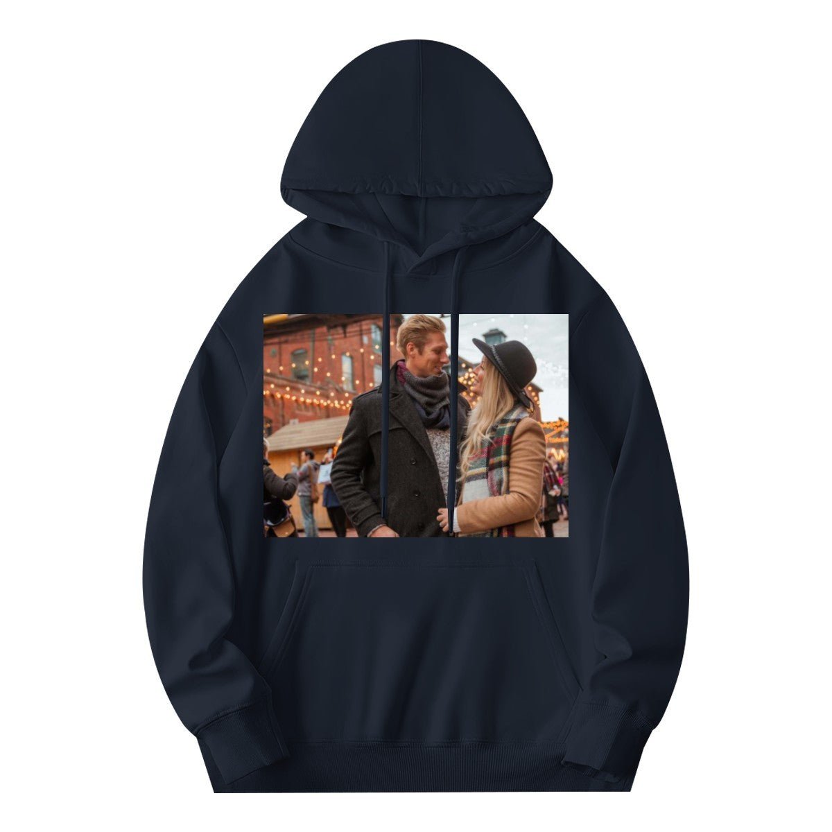 Font Daisy Photo Hoodie | 280g Personalized Initials | BuyEcEc - Hoodies - BuyEcEc