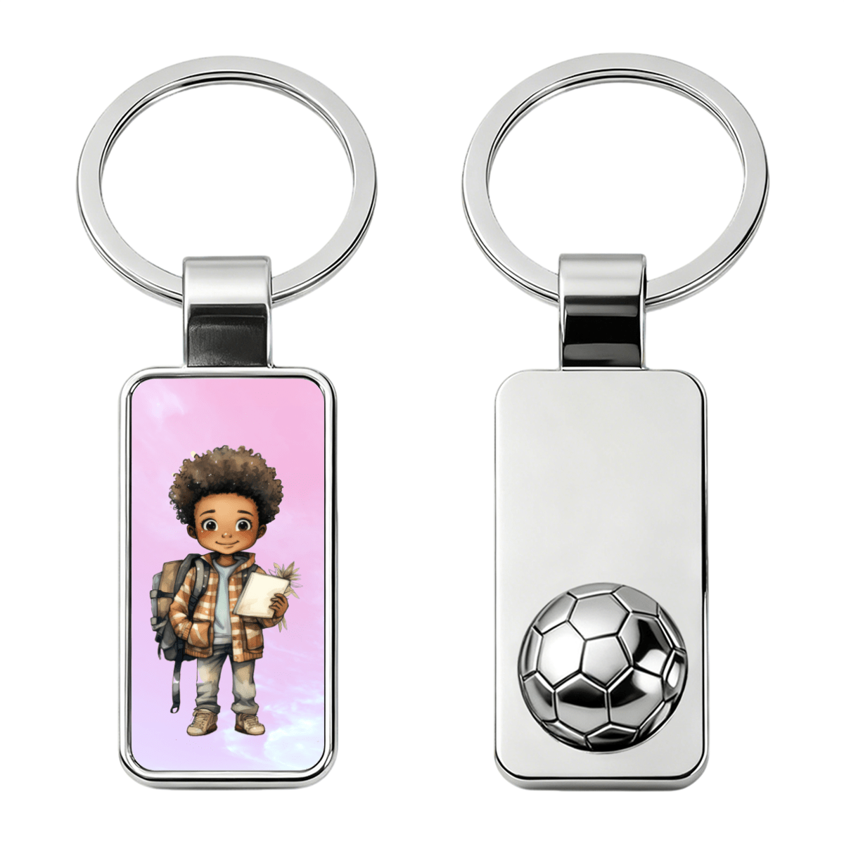 Football Stainless Steel Keychain - Gear - BuyEcEc