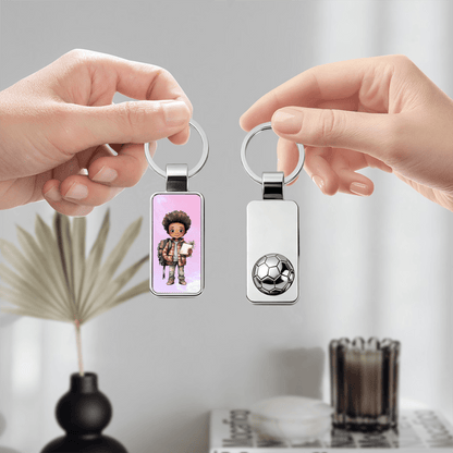 Football Stainless Steel Keychain - Gear - BuyEcEc