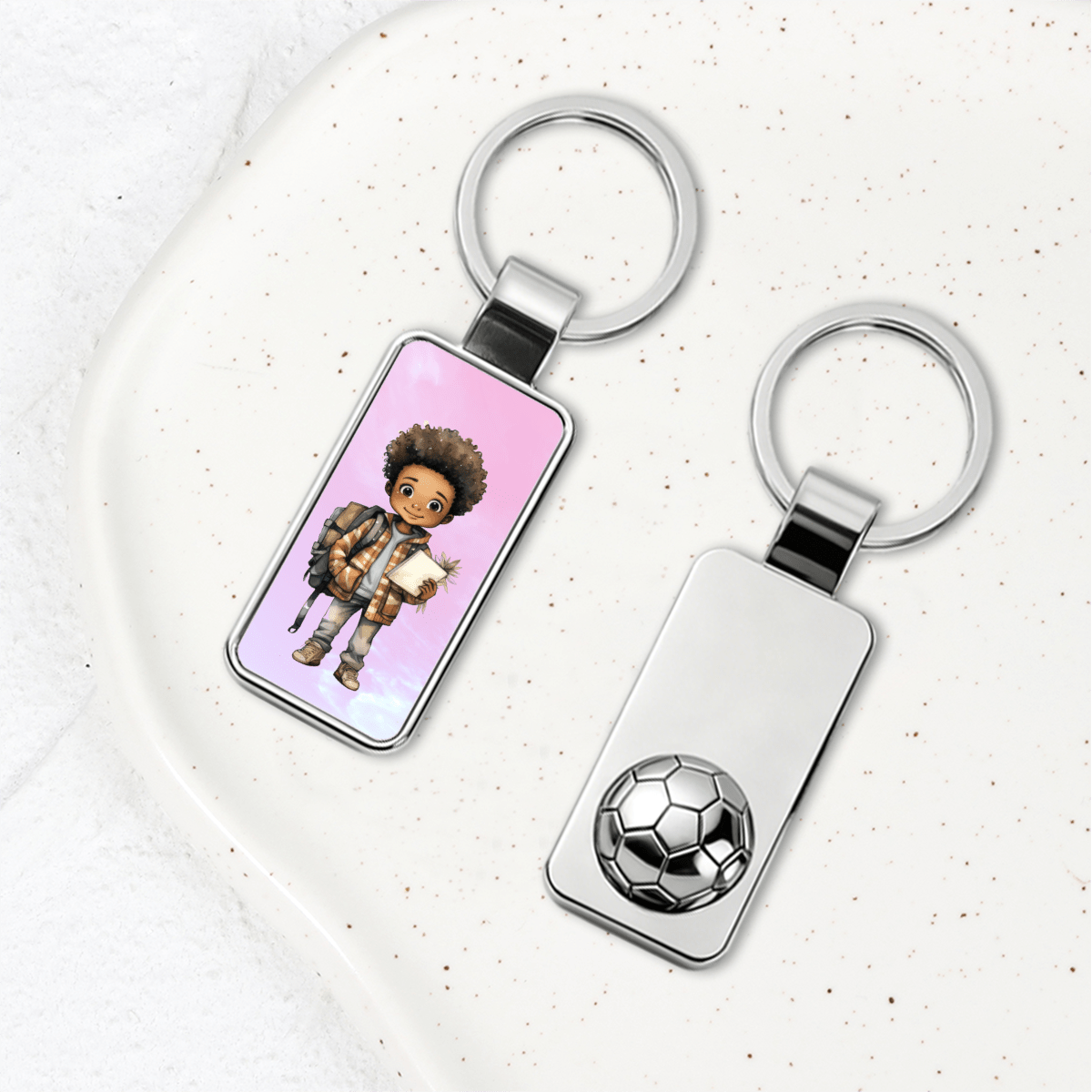 Football Stainless Steel Keychain - Gear - BuyEcEc