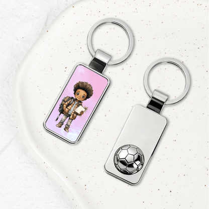 Football Stainless Steel Keychain - Gear - BuyEcEc