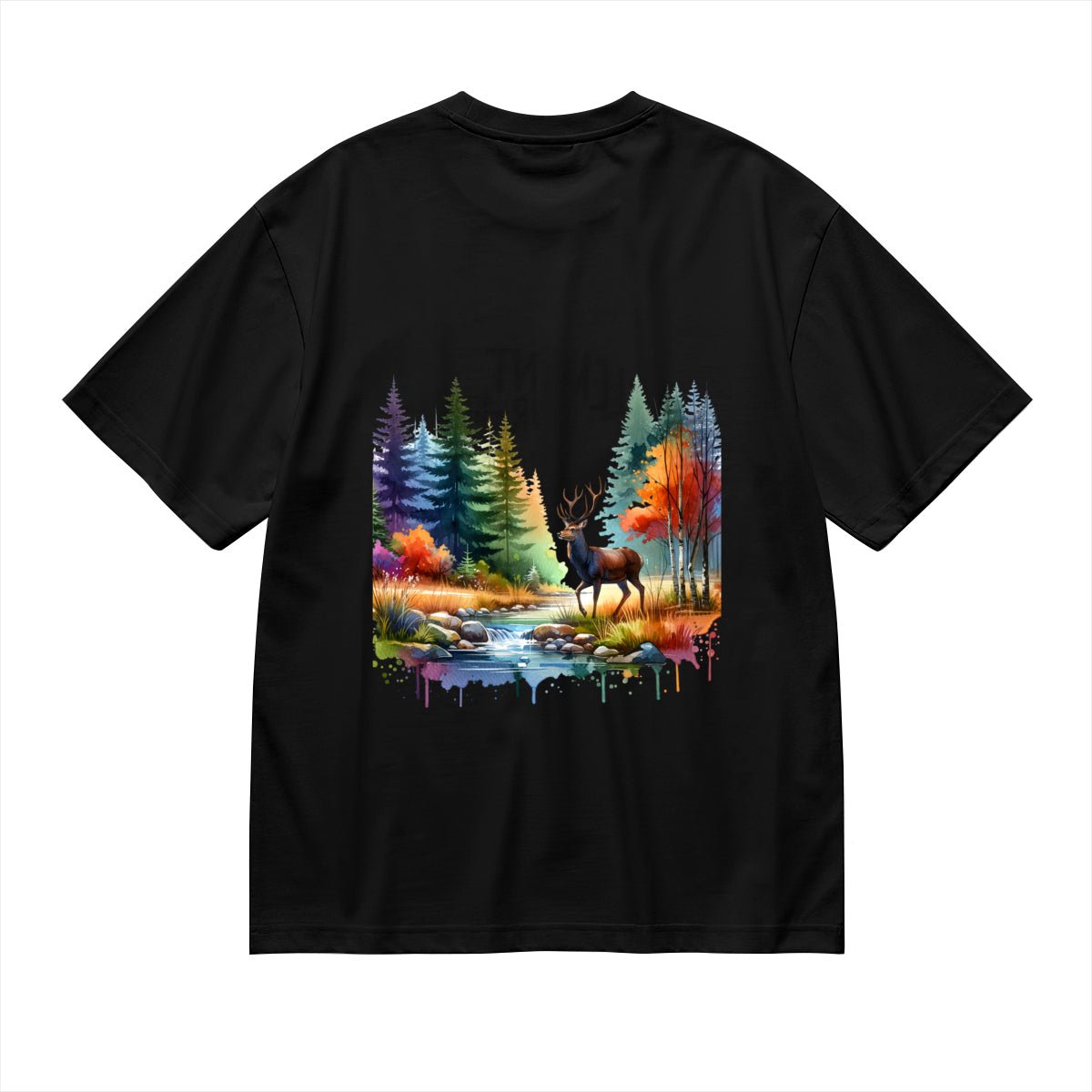Forest Deer T-Shirt ∣ Custom Design ∣ Men's 180g - BuyEcEc
