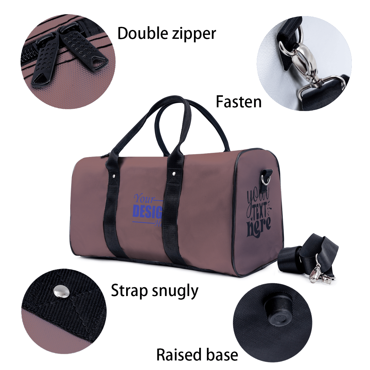 Full - Print Floral Travel Bag – Custom Design - Storage - BuyEcEc
