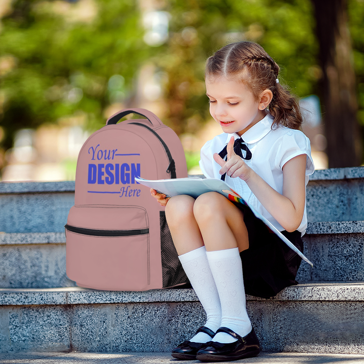Full - Print Student Backpack – Custom Design - Storage - BuyEcEc