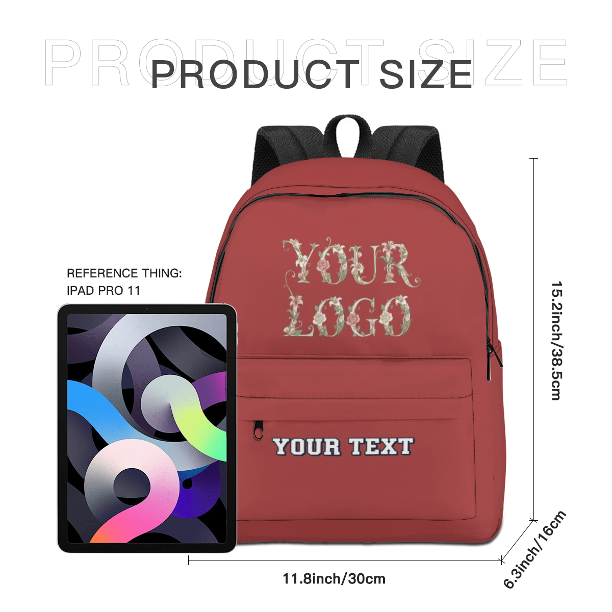 Half - Width Lightweight Student Backpack – Custom Text - Storage - BuyEcEc