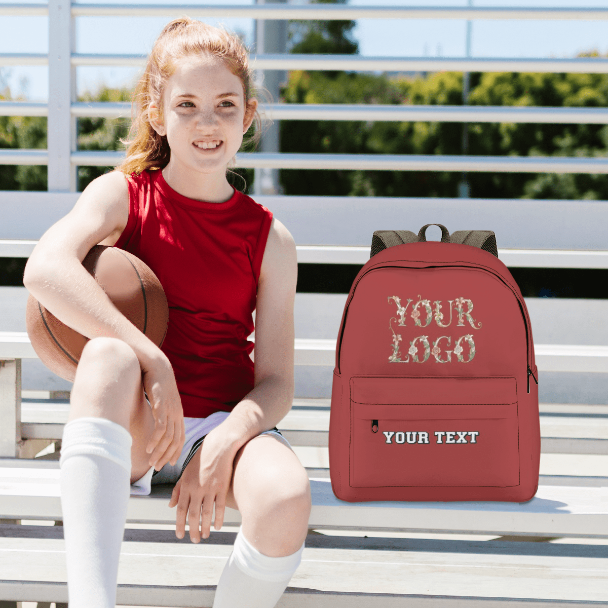 Half - Width Lightweight Student Backpack – Custom Text - Storage - BuyEcEc