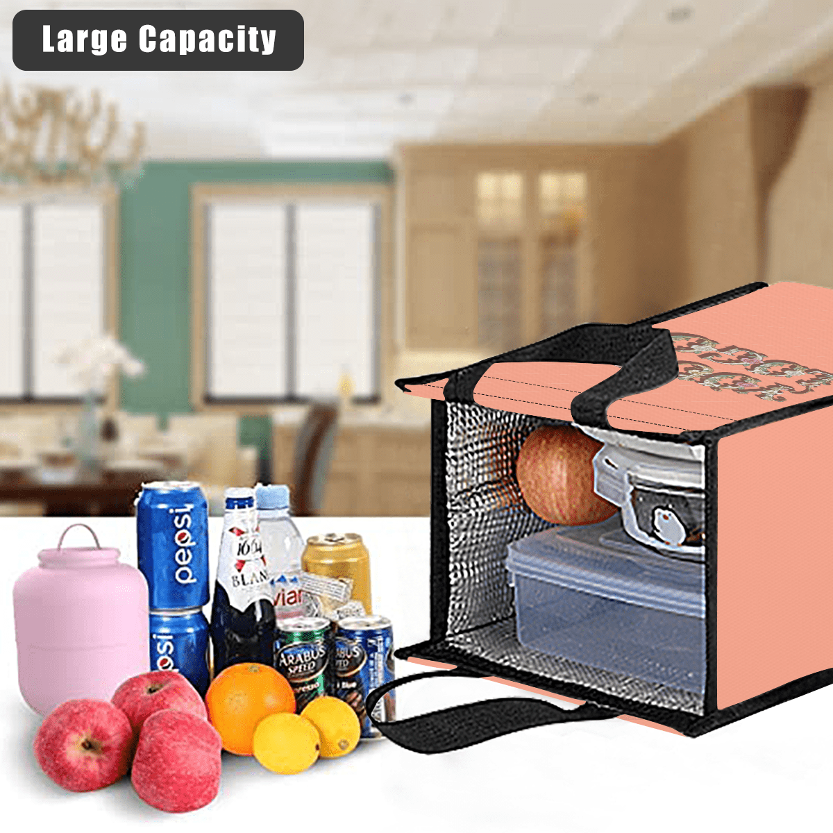 Insulated Lunch Bag with Side Mesh Pocket – Custom Logo - Storage - BuyEcEc