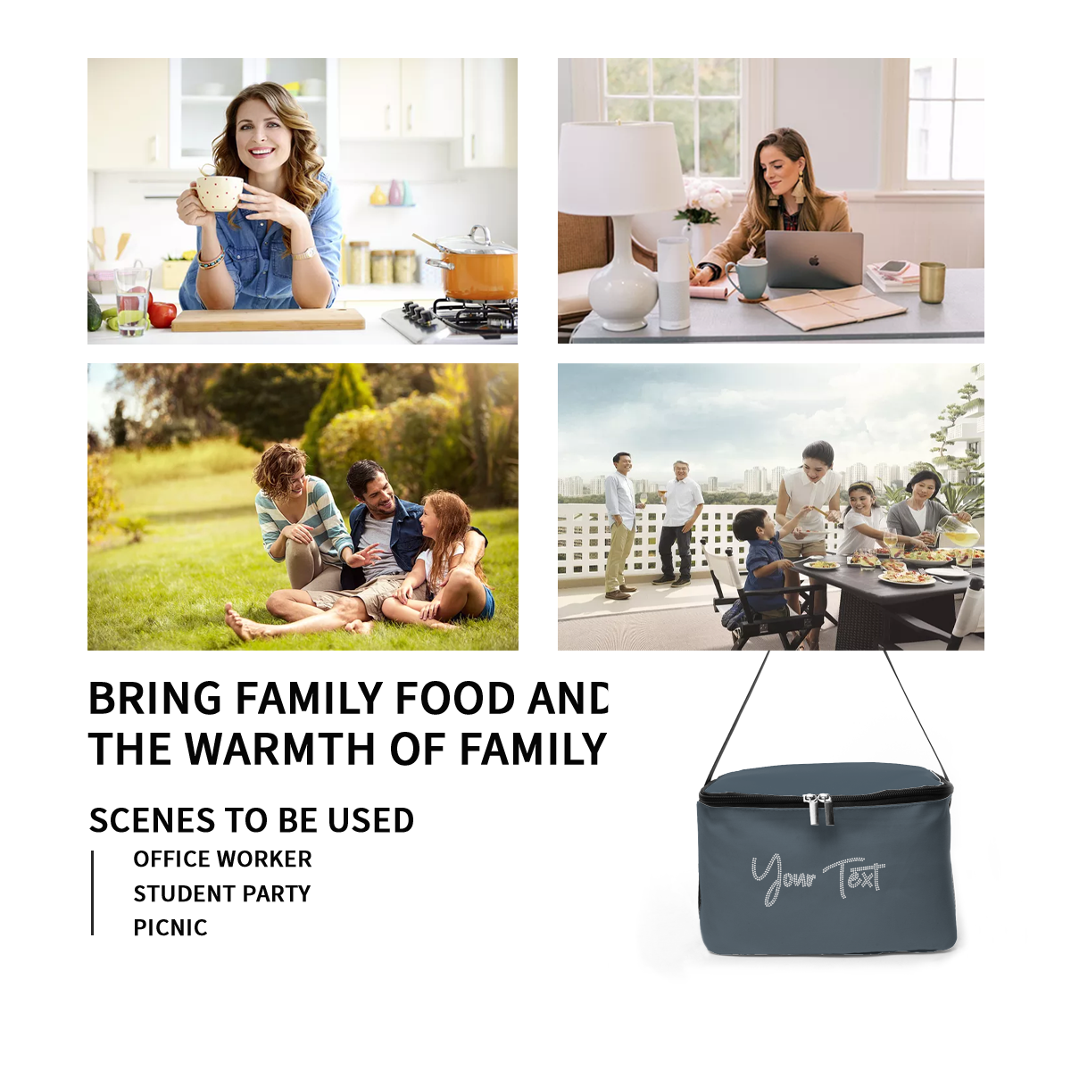 Insulated Lunch Box – Custom Text (Dot) - Storage - BuyEcEc