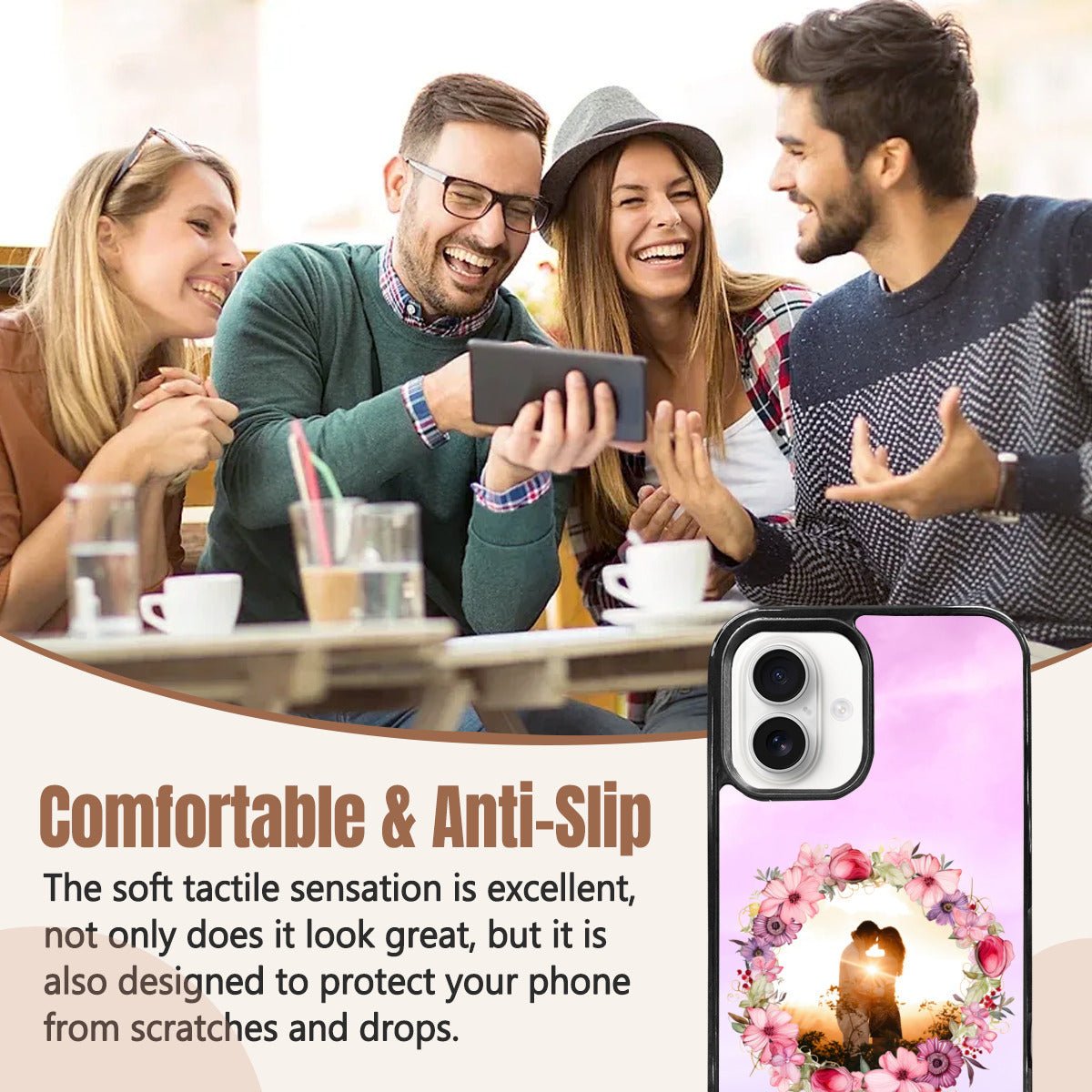 iPhone 16 Mirror Case: Circle Photo & Personalized Unique Gift - iphoneCases - BuyEcEc