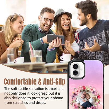 iPhone 16 Plus Mirror Case: Circle Photos & Custom Text - iphoneCases - BuyEcEc