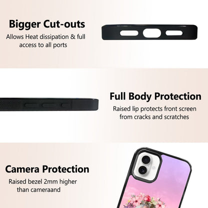 iPhone 16 Plus Mirror Case: Circle Photos & Custom Text - iphoneCases - BuyEcEc