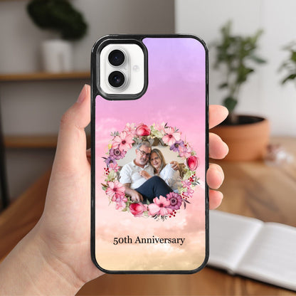 iPhone 16 Plus Mirror Case: Circle Photos & Custom Text - iphoneCases - BuyEcEc
