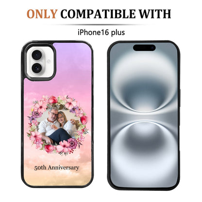 iPhone 16 Plus Mirror Case: Circle Photos & Custom Text - iphoneCases - BuyEcEc