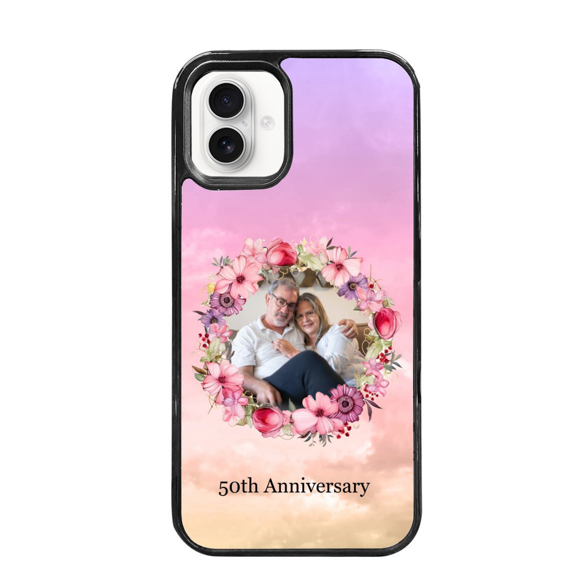 iPhone 16 Plus Mirror Case: Circle Photos & Custom Text - iphoneCases - BuyEcEc