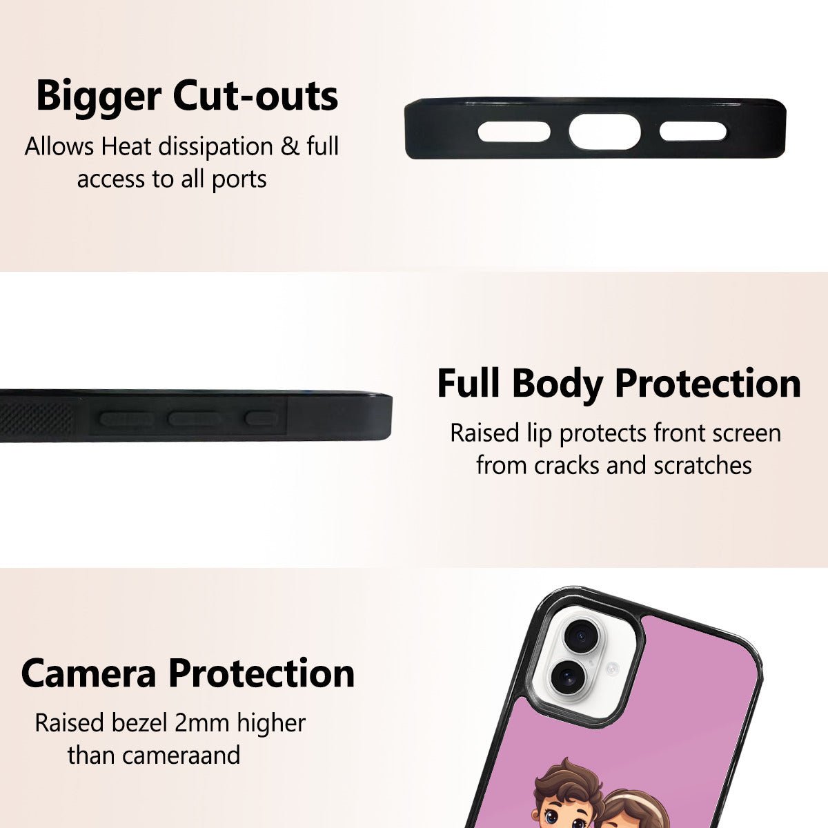 iPhone 16 Plus Mirror Phone Case: Perfect Wedding Couple Gifts - iphoneCases - BuyEcEc