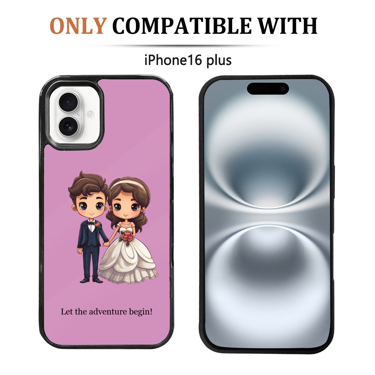 iPhone 16 Plus Mirror Phone Case: Perfect Wedding Couple Gifts - iphoneCases - BuyEcEc