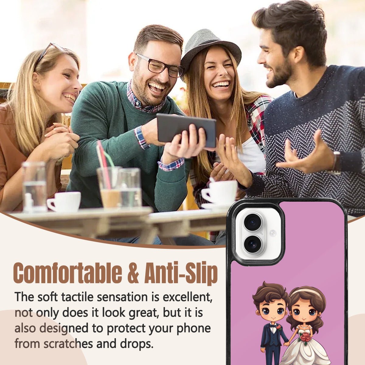 iPhone 16 Plus Mirror Phone Case: Perfect Wedding Couple Gifts - iphoneCases - BuyEcEc