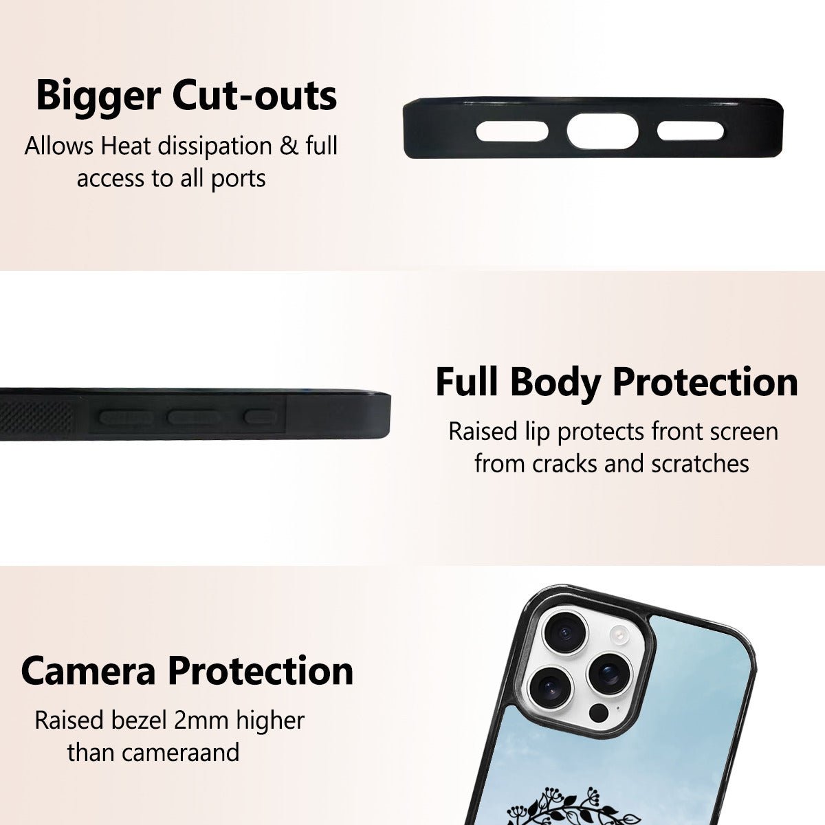 iPhone 16 Pro Max Mirror Phone Case: Custom Monogram & Name - iphoneCases - BuyEcEc