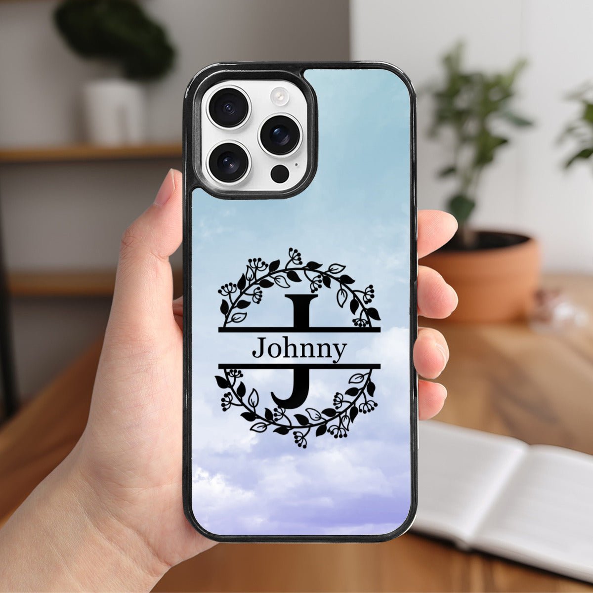 iPhone 16 Pro Max Mirror Phone Case: Custom Monogram & Name - iphoneCases - BuyEcEc