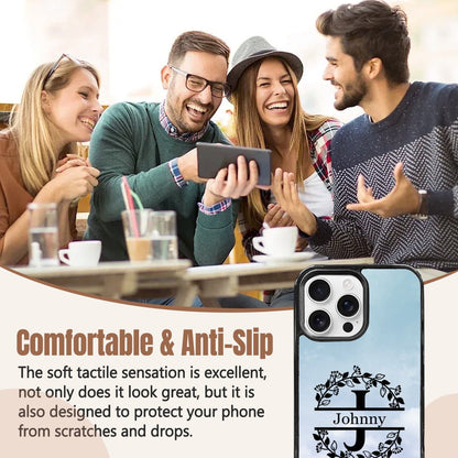 iPhone 16 Pro Max Mirror Phone Case: Custom Monogram & Name - iphoneCases - BuyEcEc