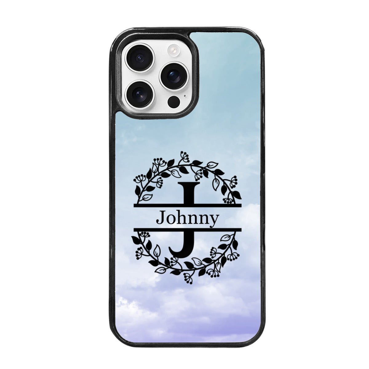 iPhone 16 Pro Max Mirror Phone Case: Custom Monogram & Name - iphoneCases - BuyEcEc