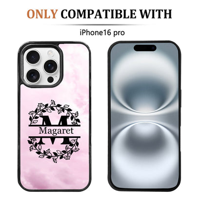 iPhone 16 Pro Mirror Phone Case: Custom Monogram Your Name - iphoneCases - BuyEcEc