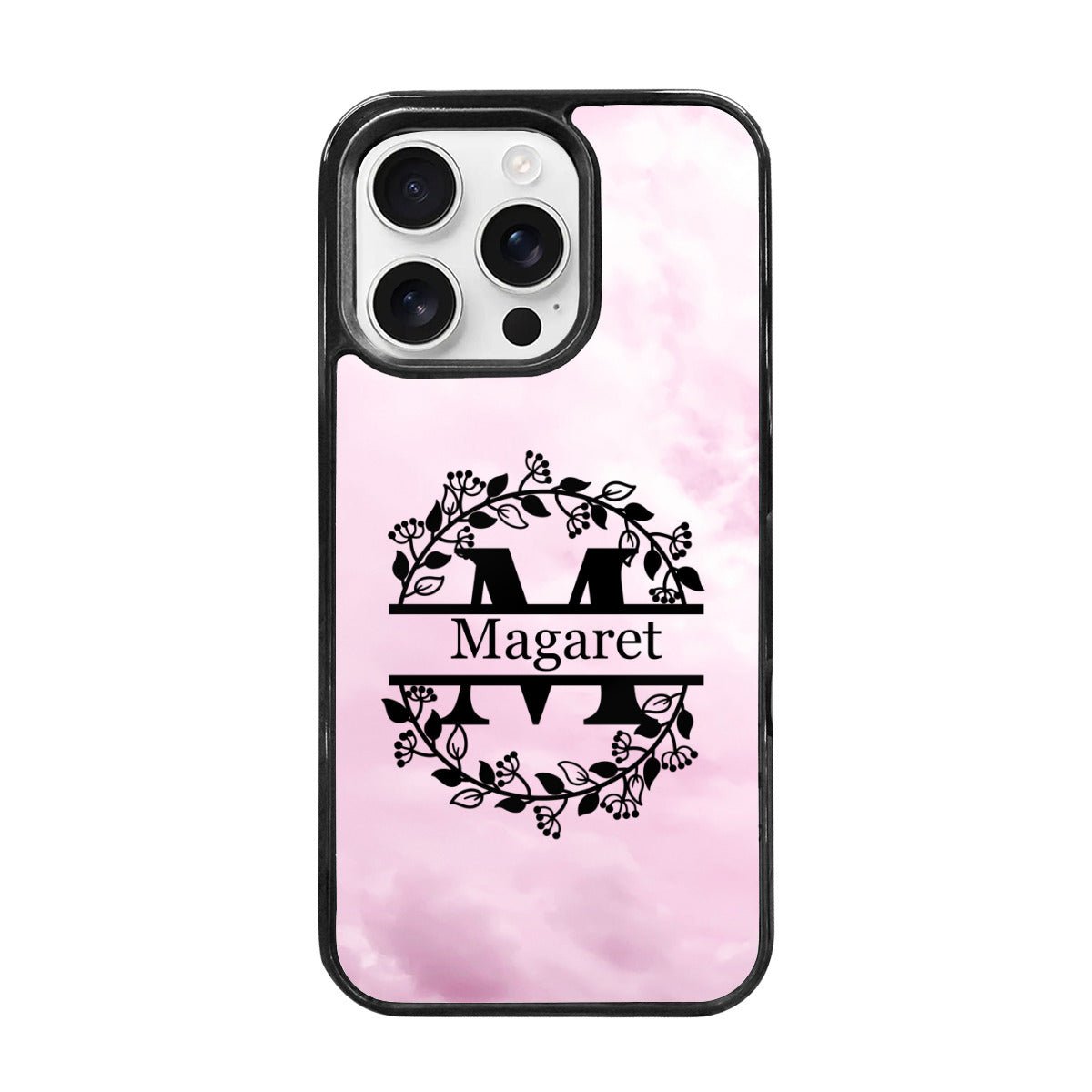 iPhone 16 Pro Mirror Phone Case: Custom Monogram Your Name - iphoneCases - BuyEcEc